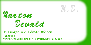 marton devald business card